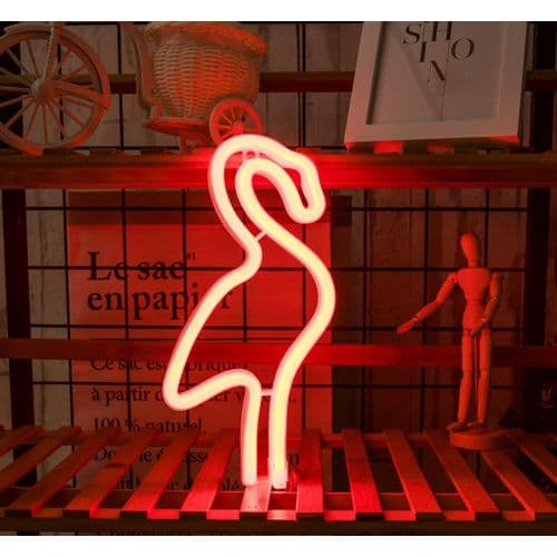 Lámpara colgante LED Flamenco roja - vista frontal