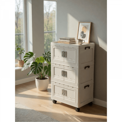 Set de 3 gabinetes organizadores plegables