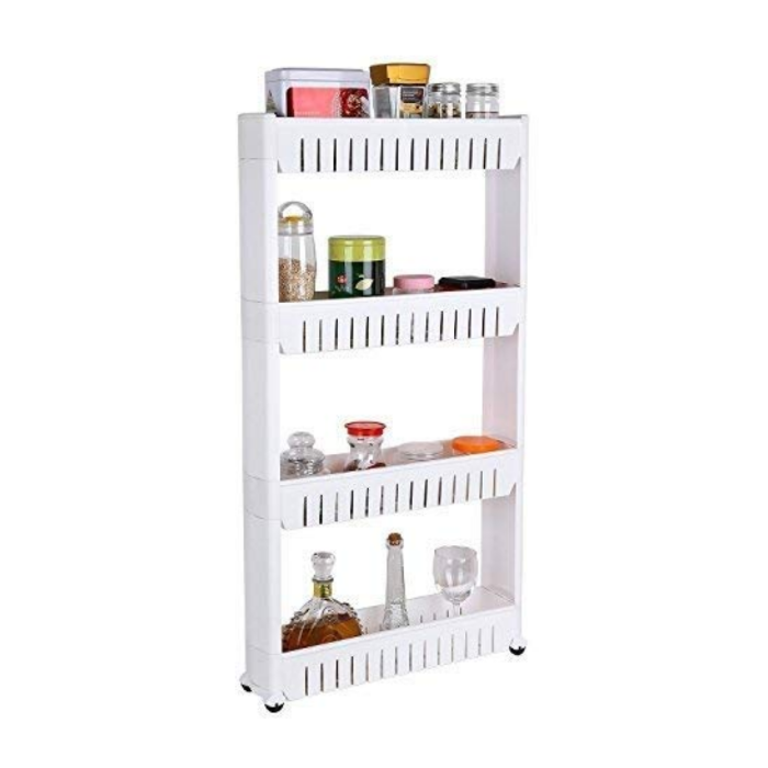 Carrito Organizador con Ruedas y 4 Estantes